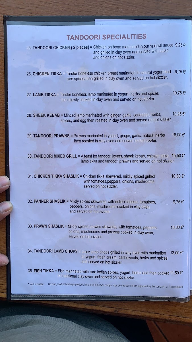 Menu Natraj Indian Tandoori-1