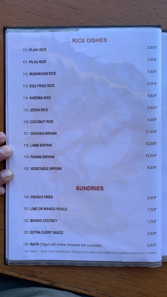Menu Natraj Indian Tandoori-7