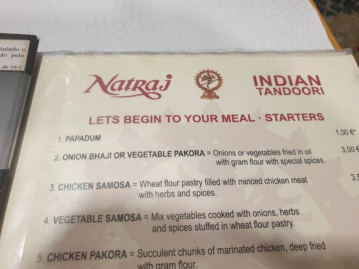 Menu Natraj Indian Tandoori-8