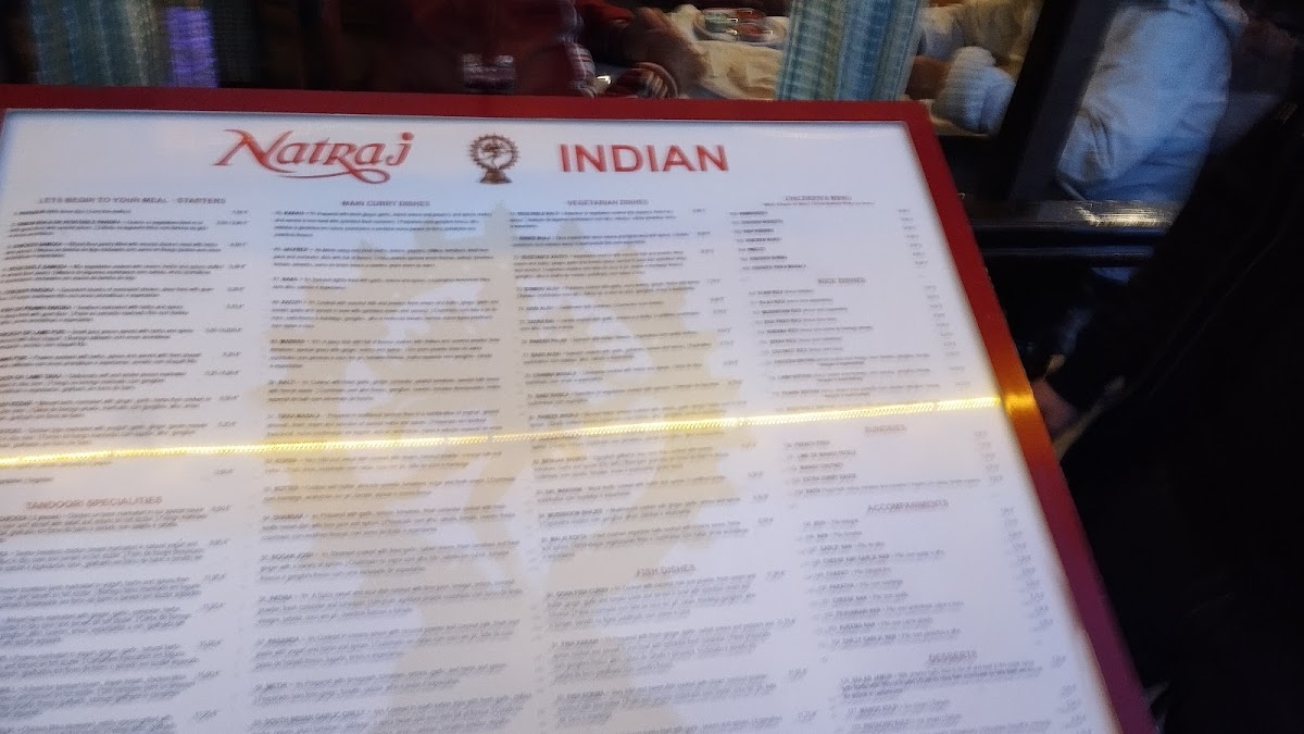 Menu Natraj Indian Tandoori-9